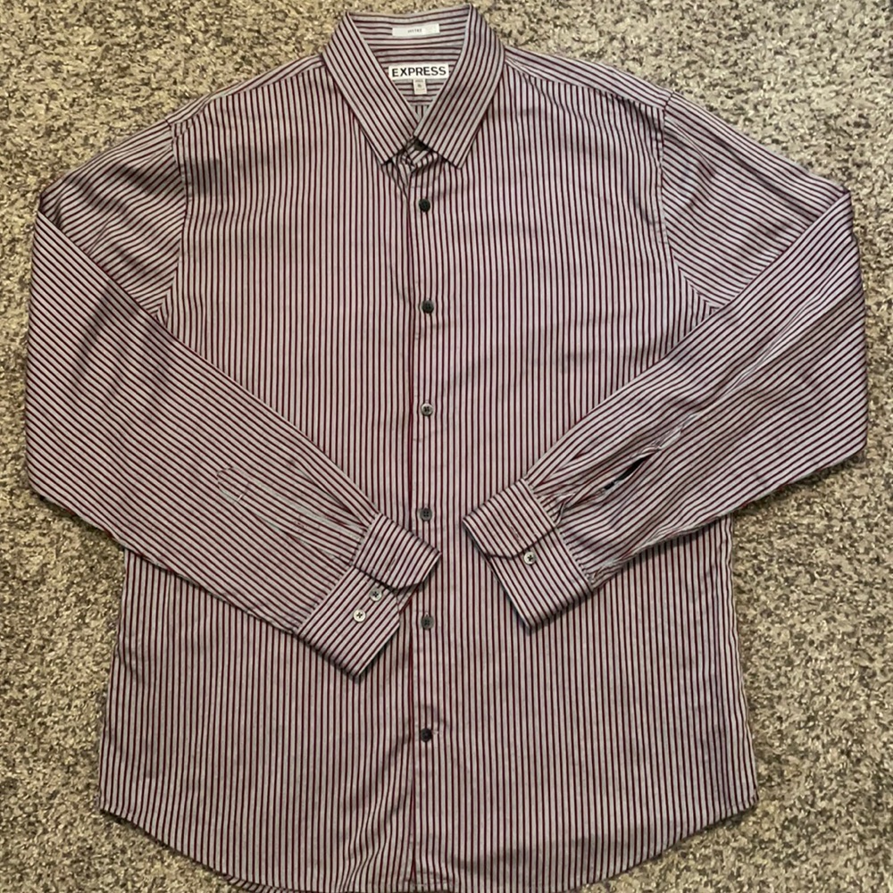 Express fitted button up shirt